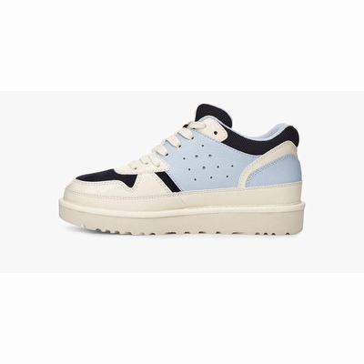 Tenis UGG Highland Leather Mulher Branco/Azul Marinho | PT-PCEGL